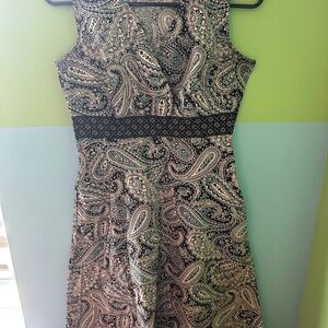 Croft & Barrow Brown Tan Sleeveless V-neck Sundress